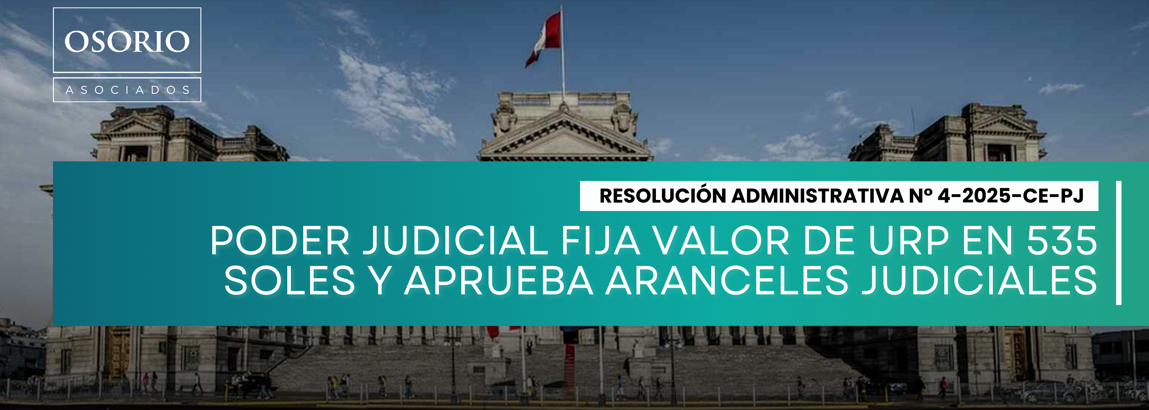 SE FIJA VALOR DE URP EN S/ 535.00 Y SE APRUEBA ARANCELES JUDICIALES